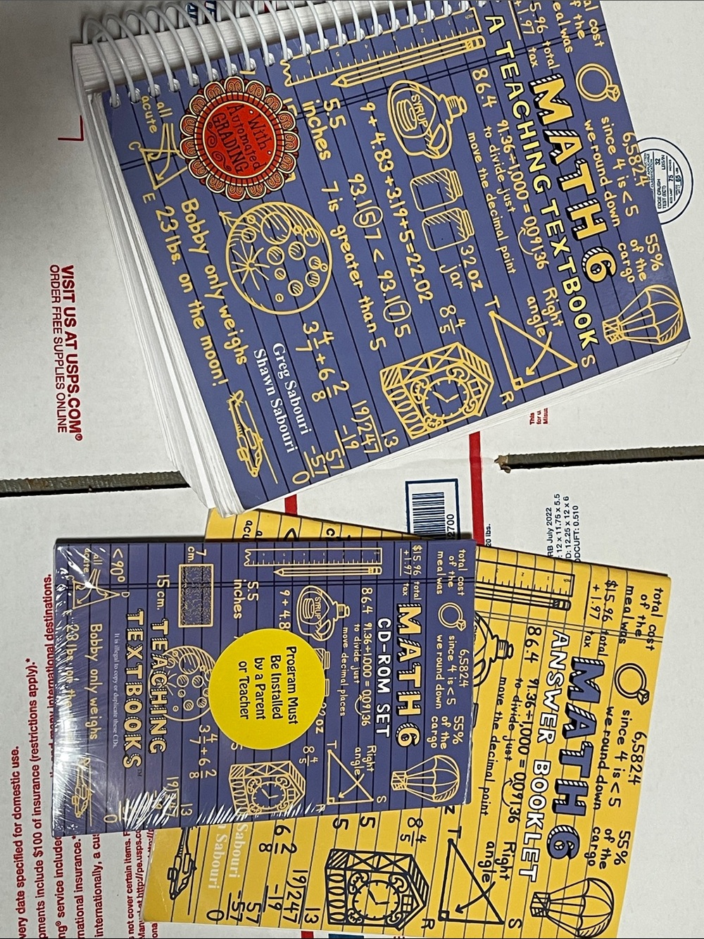 Math Teaching Textbook Set grade 6 - Blue & Yellow Covers